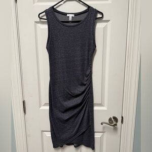 Leith Navy/Charcoal Sleeveless Midi Dress